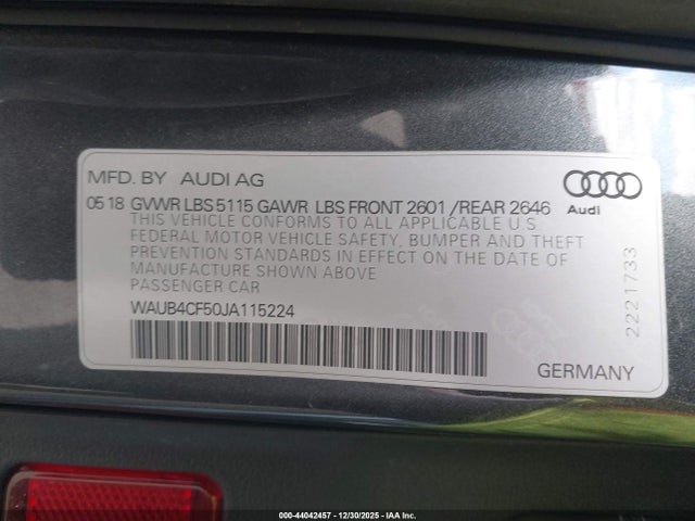 2018 AUDI S5 WAUB4CF50JA115224 Photo 8