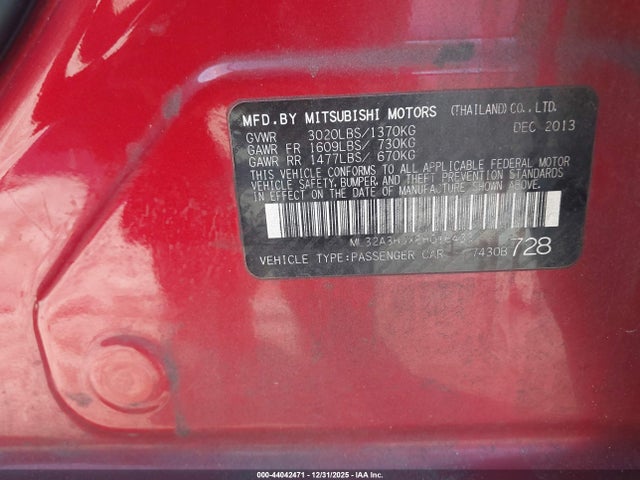 2014 MITSUBISHI MIRAGE ML32A3HJXEH016433 Photo 8