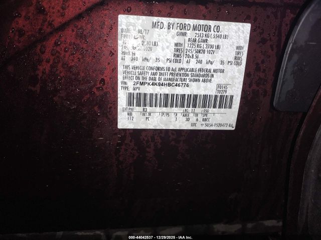 2017 FORD EDGE 2FMPK4K94HBC46776 Photo 8