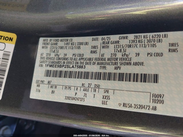Ford Bronco Badlands 2025 1FMEE9BP2SLA75883 Image 9