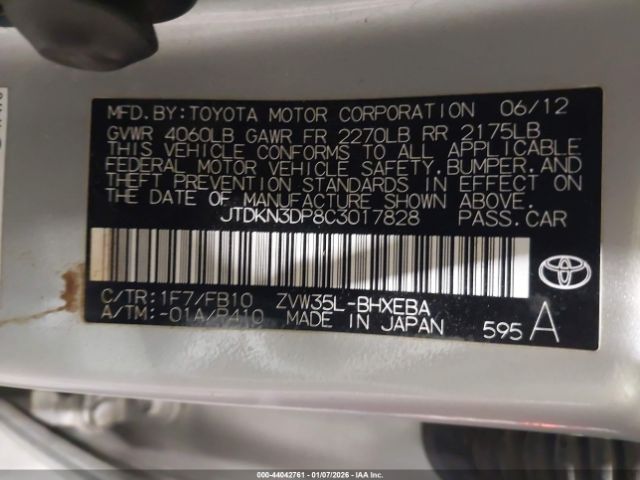 2012 TOYOTA PRIUS PLUG-IN JTDKN3DP8C3017828 Photo 8