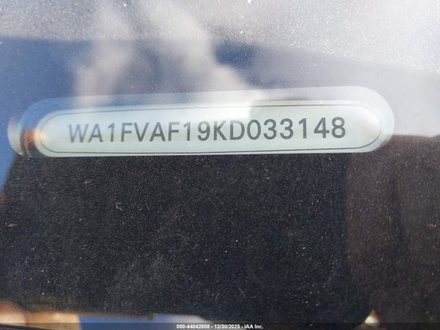 44042808 :رقم المزاد ، WA1FVAF19KD033148 vin ، 2019 Audi Q8 55 Premium مزاد بيع