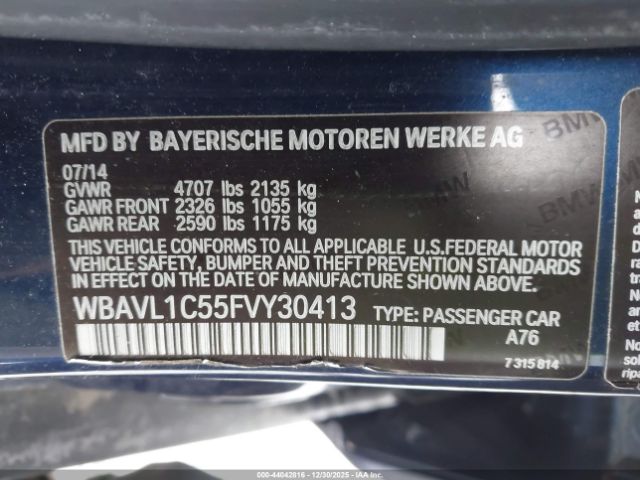2015 BMW X1 WBAVL1C55FVY30413 Photo 8
