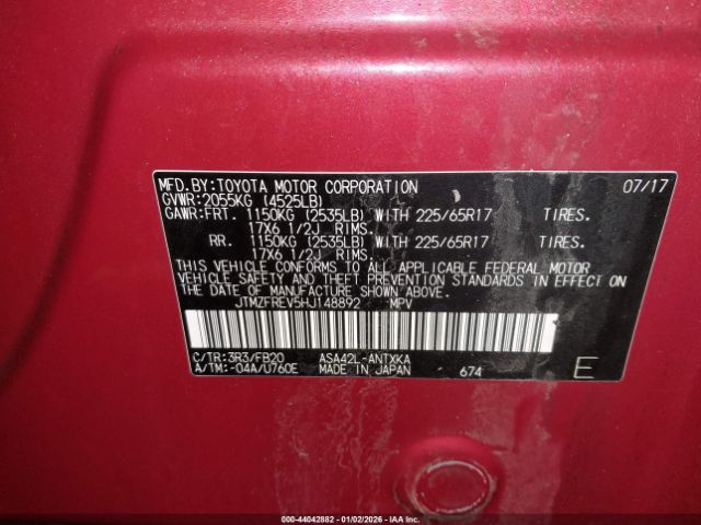 2017 TOYOTA RAV4 JTMZFREV5HJ148892 Photo 8