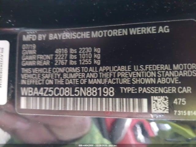 2020 BMW 440I WBA4Z5C08L5N88198 Photo 8