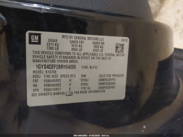 2011 CADILLAC ESCALADE 1GYS4CEF2BR164256 Photo 8