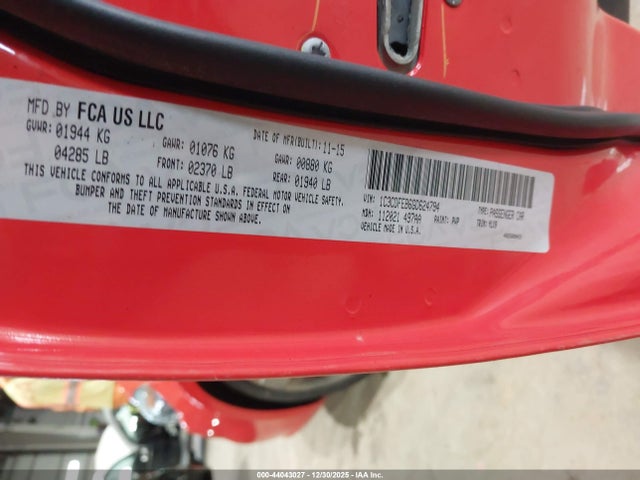 Aukcja sprzedaży 2016 Dodge Dart Gt, vin: 1C3CDFEB6GD624794, numer aukcji: 44043027