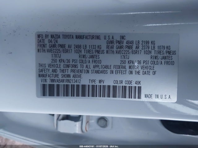 Aukcja sprzedaży 2024 Mazda Cx-50 2.5 S Select, vin: 7MMVABAM1RN213412, numer aukcji: 44043161