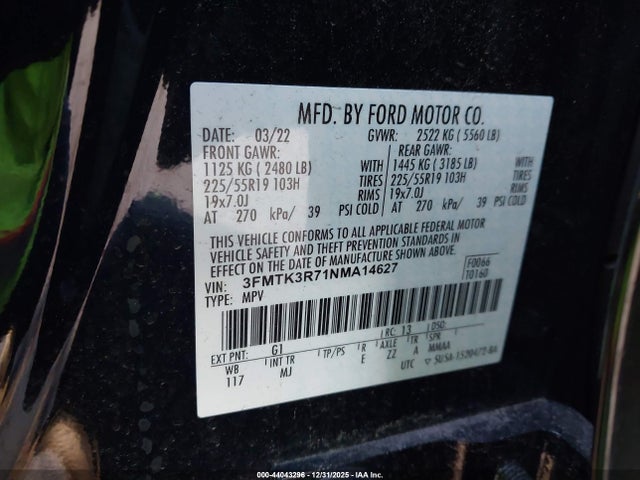 2022 FORD MUSTANG MACH-E 3FMTK3R71NMA14627 Photo 8