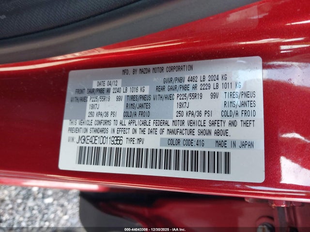 Aukcja sprzedaży 2013 Mazda Cx-5 Grand Touring, vin: JM3KE4DE1D0119356, numer aukcji: 44043308