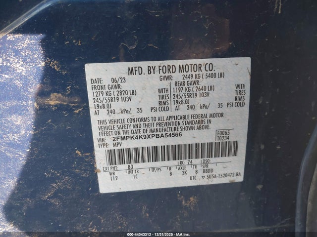 2023 FORD EDGE 2FMPK4K9XPBA54566 Photo 8