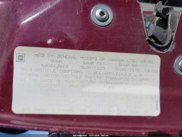 1995 CHEVROLET GMT-400 2GCEC19K7S1296049 Photo 8