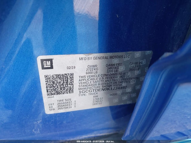 1GCGTDEN0K1234492 Chevrolet Colorado Z71