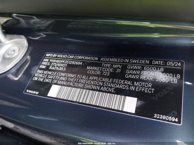 2025 VOLVO XC90 PLUG-IN HYBRID YV4H60PF3S1292684 Photo 8