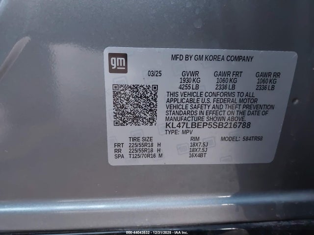 Продаж на аукціоні авто 2025 Buick Envista Sport Touring Fwd, vin: KL47LBEP5SB216788, номер лоту: 44043532