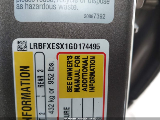 Продаж на аукціоні авто 2016 Buick Envision Premium I, vin: LRBFXESX1GD174495, номер лоту: 44043566