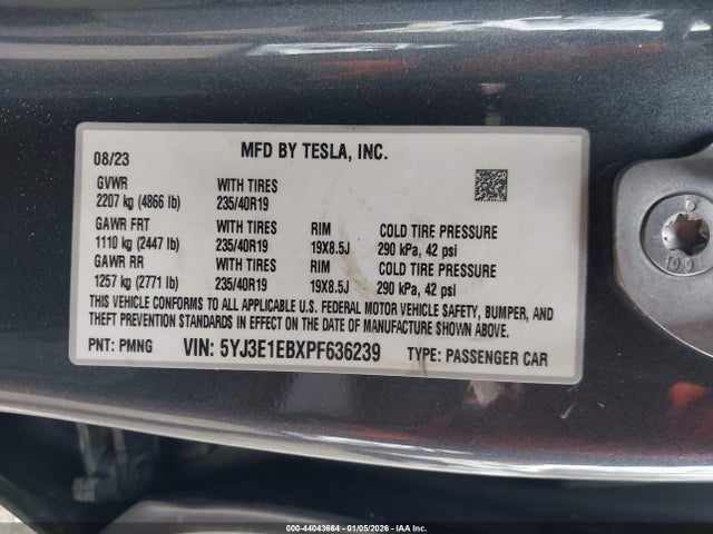 2023 TESLA MODEL 3 5YJ3E1EBXPF636239 Photo 8