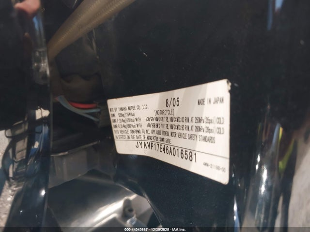 2006 YAMAHA XV1700 JYAVP17E46A016581 Photo 9