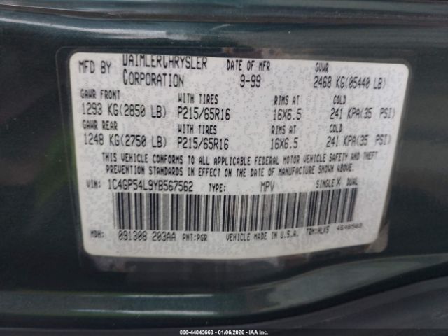 2000 CHRYSLER TOWN & COUNTRY 1C4GP54L9YB567562 Photo 8