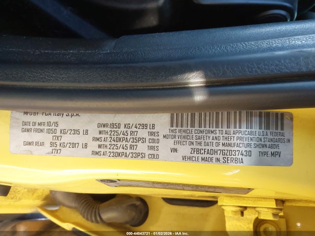 2016 FIAT 500L ZFBCFADH7GZ037430 Photo 8