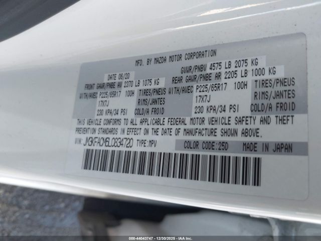 2020 MAZDA CX-5 JM3KFACM6L0834720 Photo 8