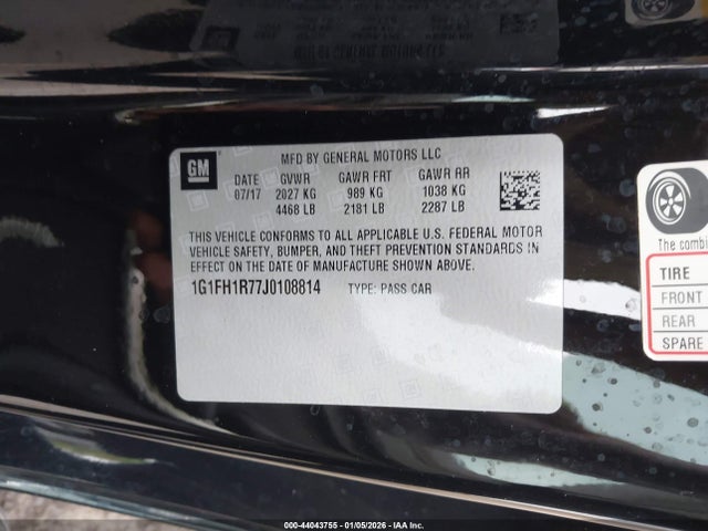 1G1FH1R77J0108814 Chevrolet CAMARO 2SS