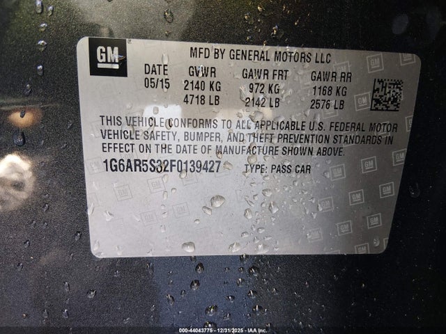 2015 CADILLAC CTS 1G6AR5S32F0139427 Photo 8