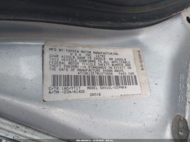 1994 TOYOTA CAMRY 4T1SK12E7RU373958 Photo 8