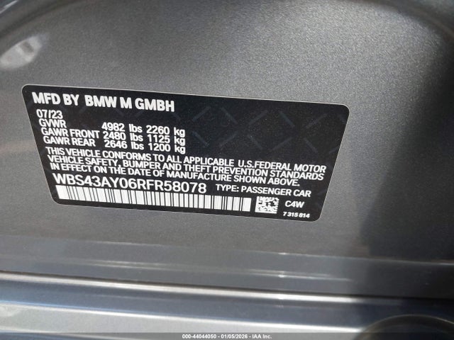 2024 BMW M3 WBS43AY06RFR58078 Photo 8