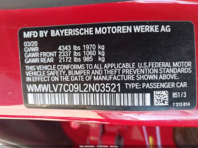 2020 MINI CLUBMAN WMWLV7C09L2N03521 Photo 8