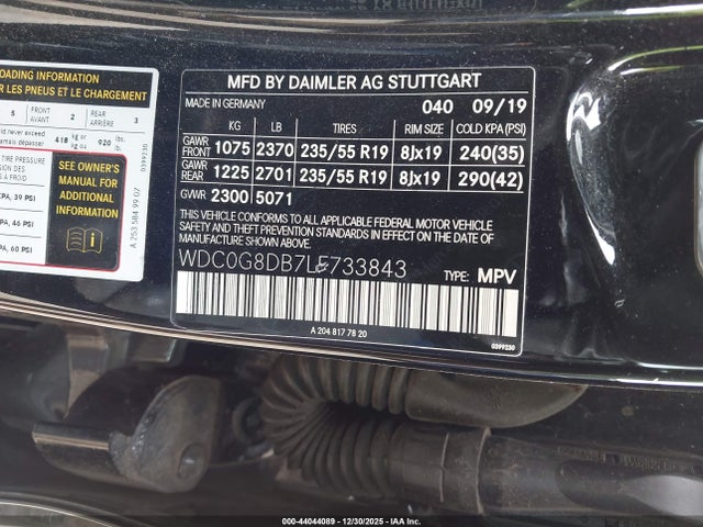 2020 MERCEDES-BENZ GLC 300 WDC0G8DB7LF733843 Photo 8