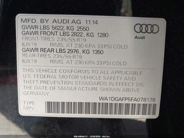 2015 AUDI Q5 WA1DGAFP5FA078178 Photo 8