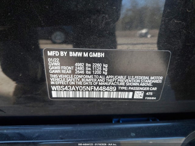 2022 BMW M3 WBS43AY05NFM48489 Photo 8