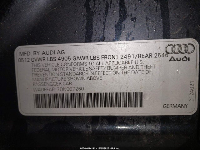 2013 AUDI A4 WAUFFAFL7DN007260 Photo 8