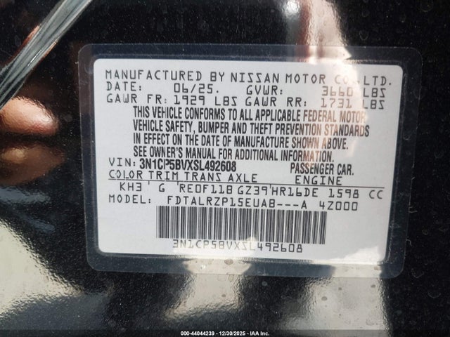 Nissan Kicks Play S 2025 3N1CP5BVXSL492608 Image 9