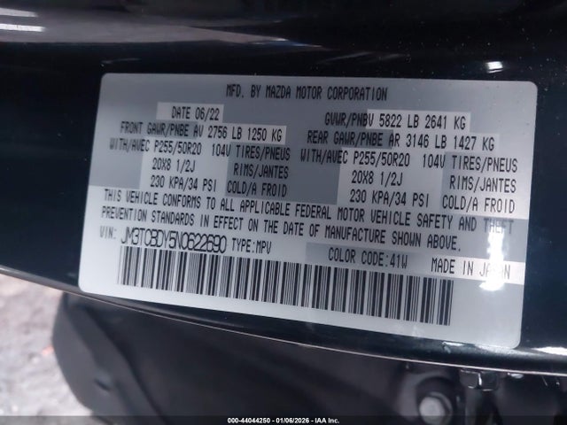 2022 MAZDA CX-9 JM3TCBDY5N0622690 Photo 8