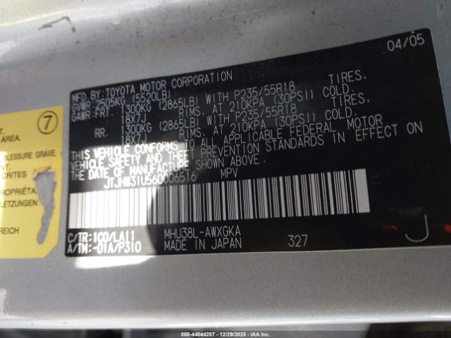 2006 LEXUS RX 400H JTJHW31U560006516 Photo 8