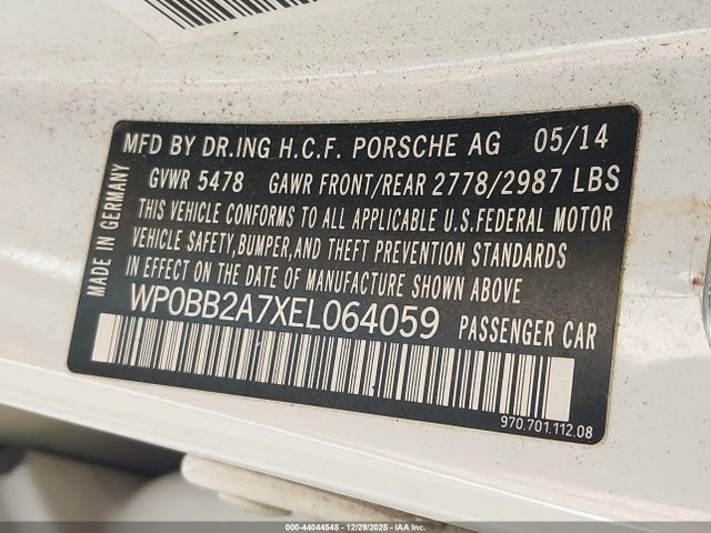 2014 PORSCHE PANAMERA WP0BB2A7XEL064059 Photo 8