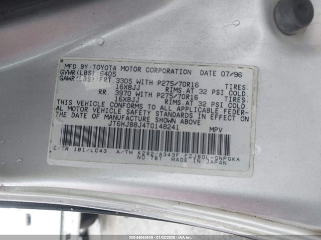 44044609 :رقم المزاد ، JT6HJ88J4T0148241 vin ، 1996 Lexus Lx 450 مزاد بيع