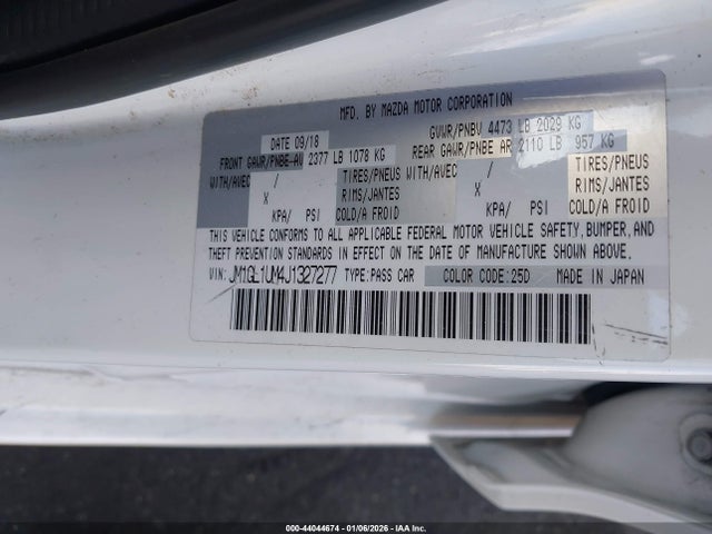JM1GL1UM4J1327277 Mazda Mazda6 Sport