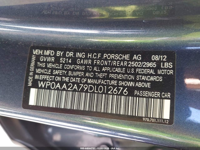 2013 PORSCHE PANAMERA WP0AA2A79DL012676 Photo 8