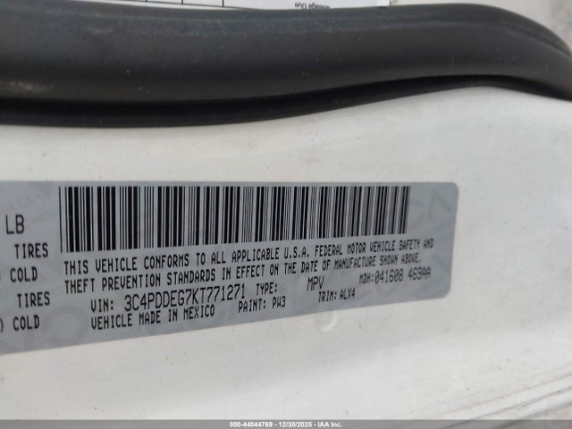 2019 DODGE JOURNEY 3C4PDDEG7KT771271 Photo 8