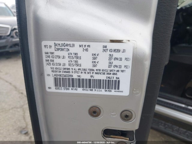 2003 JEEP LIBERTY 1J4GK48K23W632094 Photo 8