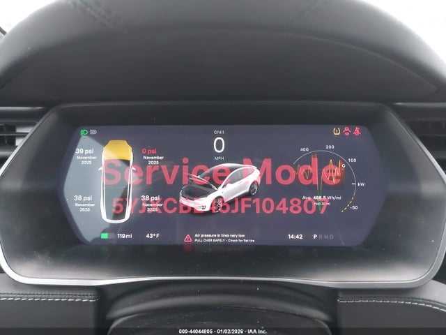 44044805 :رقم المزاد ، 5YJXCBE45JF104807 vin ، 2018 Tesla Model X 100d/75d/p100d مزاد بيع