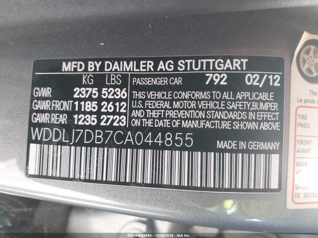 2012 MERCEDES-BENZ CLS 550 WDDLJ7DB7CA044855 Photo 8