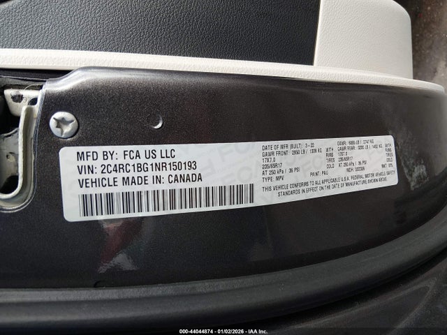 Chrysler Pacifica Touring L 2022 2C4RC1BG1NR150193 Image 9