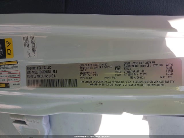 Jeep Gladiator Rubicon 4x4 2021 1C6JJTBGXML511661 Image 9
