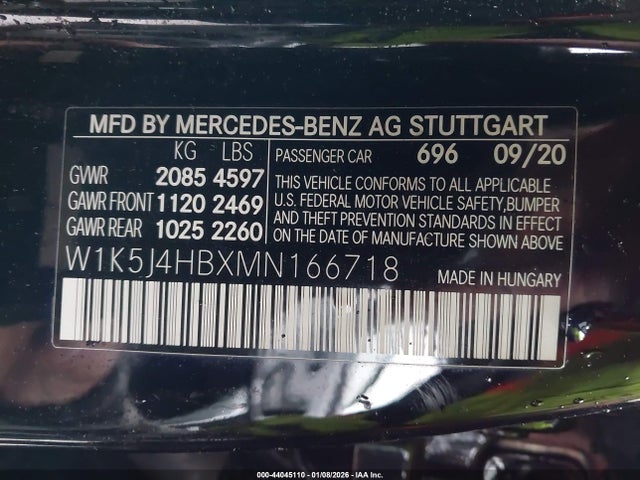 2021 MERCEDES-BENZ CLA 250 W1K5J4HBXMN166718 Photo 8