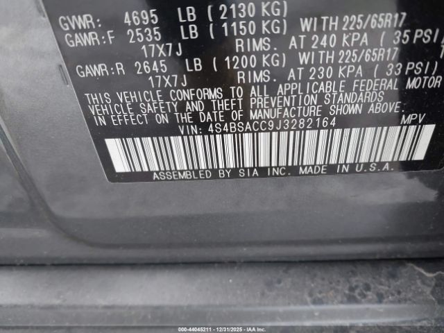 2018 SUBARU OUTBACK 4S4BSACC9J3282164 Photo 8