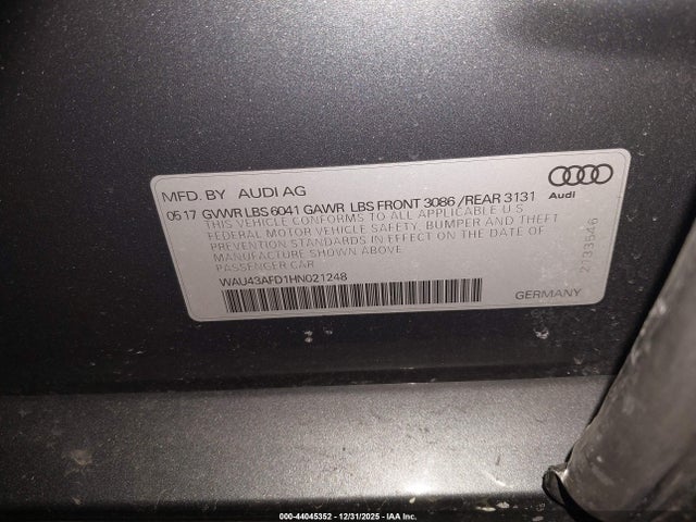 2017 AUDI A8 L WAU43AFD1HN021248 Photo 8